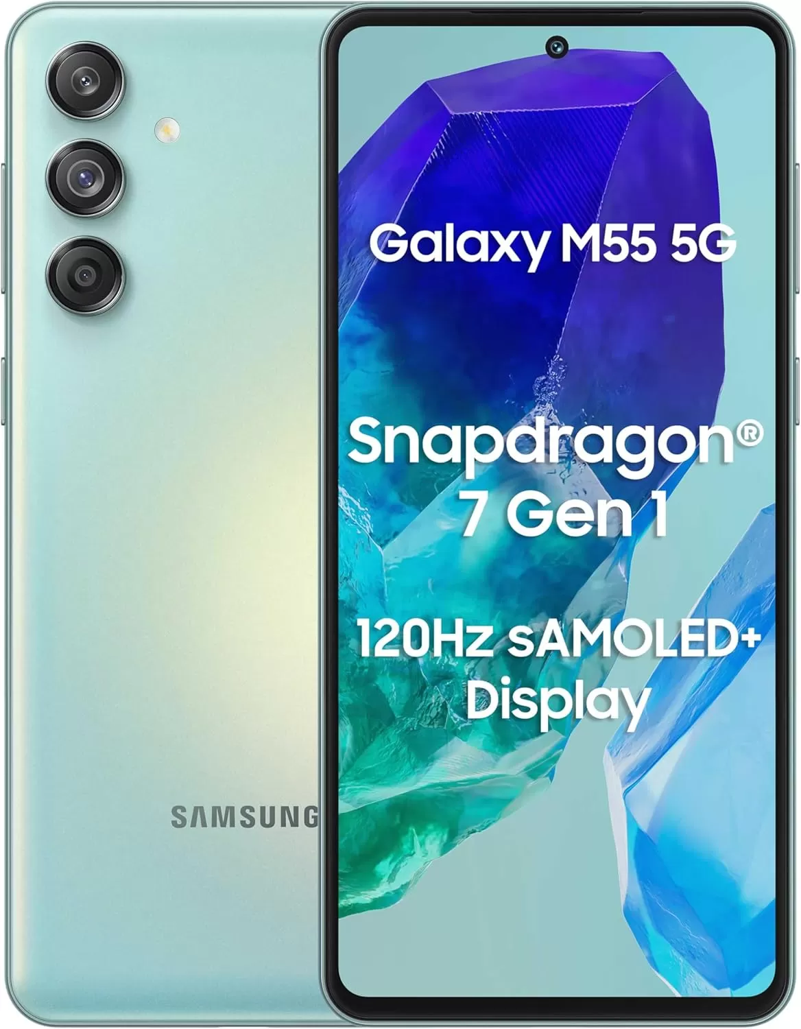 Telefon Mobil Samsung Galaxy M55 M556  128GB Flash  8GB RAM  Dual SIM  5G  Light Green