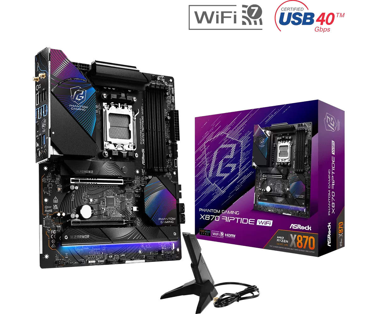 Placa de baza AsRock X870 RIPTIDE WIFI Socket AM5