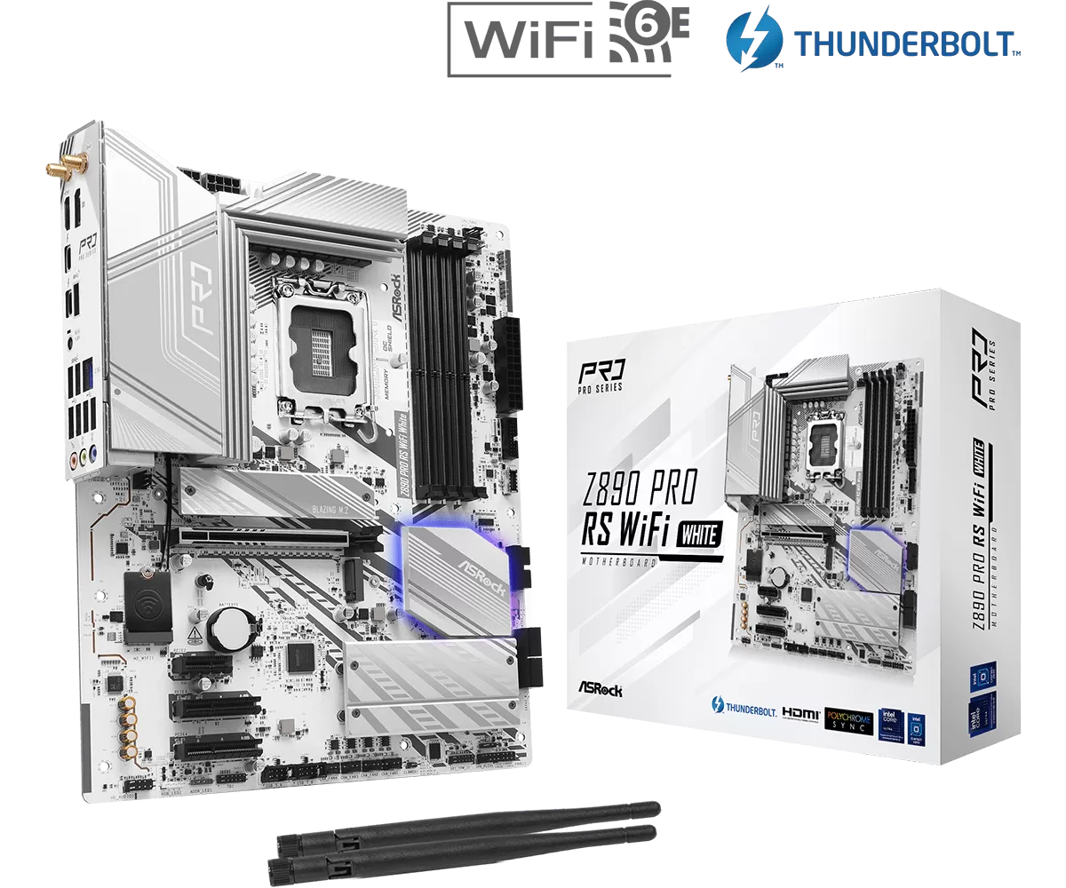 Placa de baza AsRock Z890 PRO RS WIFI WHITE  Socket 1851