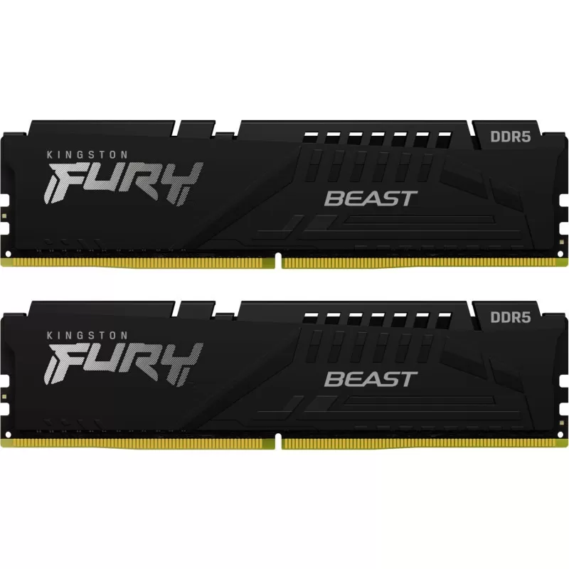 Memorie Desktop Kingston Fury Beast  32GB(2 x 16GB) DDR5  6000Mhz  CL30  Black