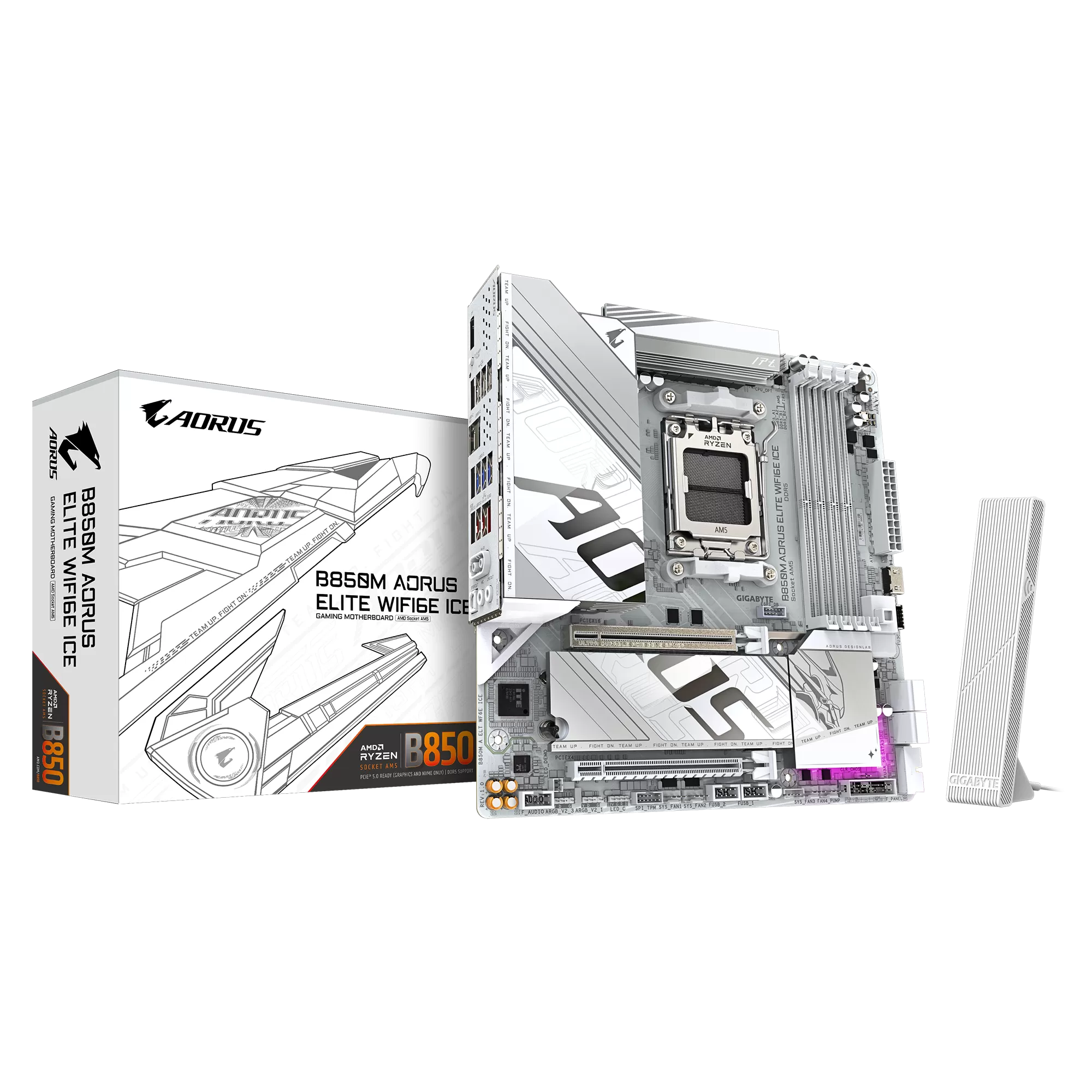 Placa de baza Gigabyte B850M AORUS ELITE WIFI6E ICE Socket AM5