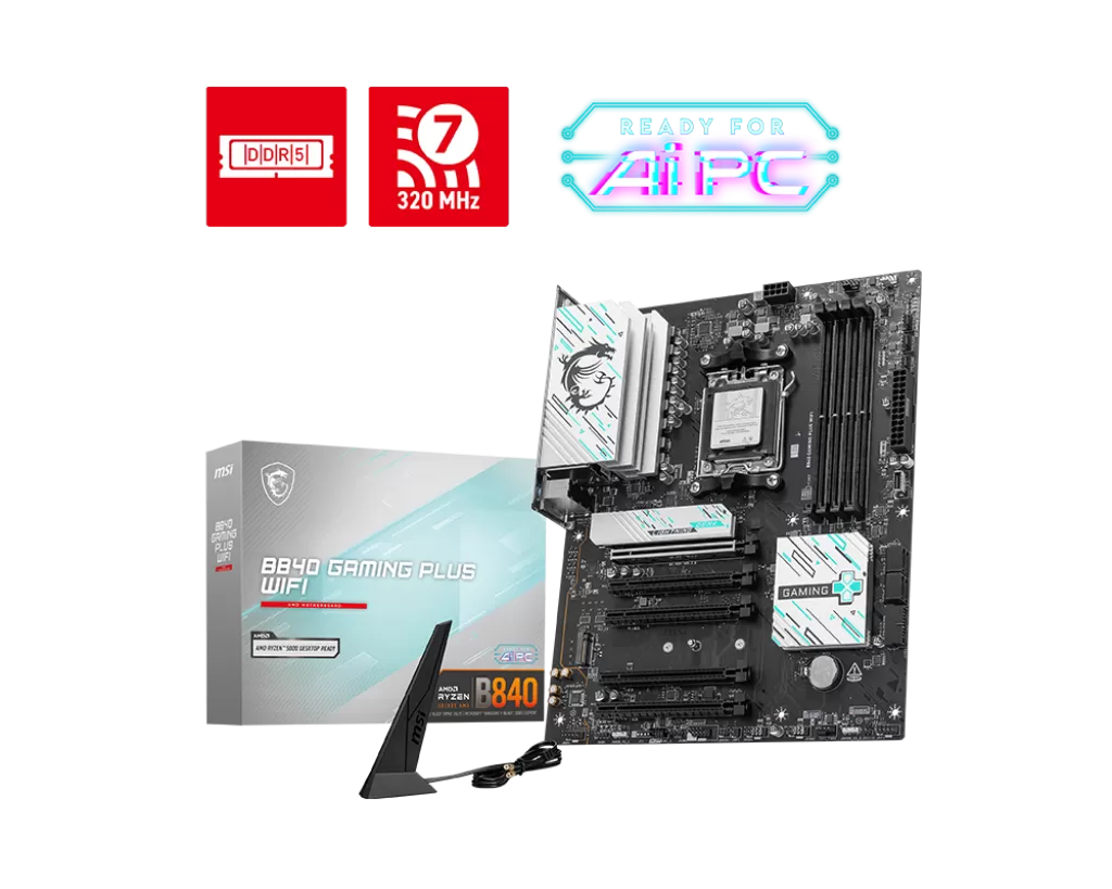 Placa de baza MSI B840 GAMING PLUS WIFI Socket AM5