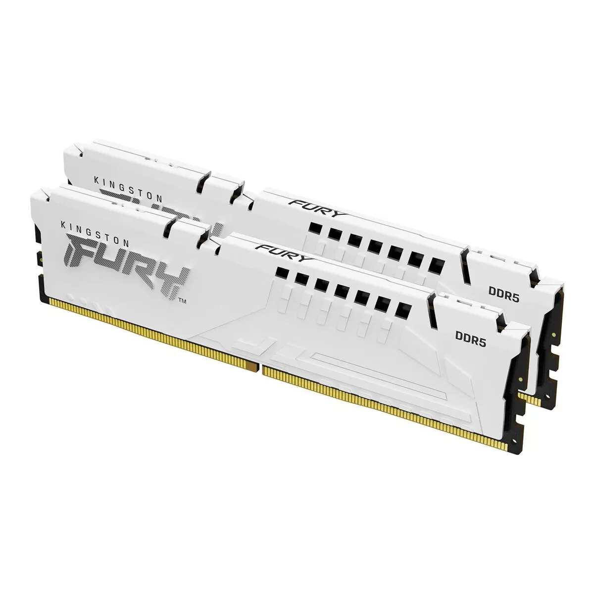 Memorie Desktop Kingston Fury Beast 32GB(2 x 16GB) DDR5 6000Mhz CL36 AMD Expo White