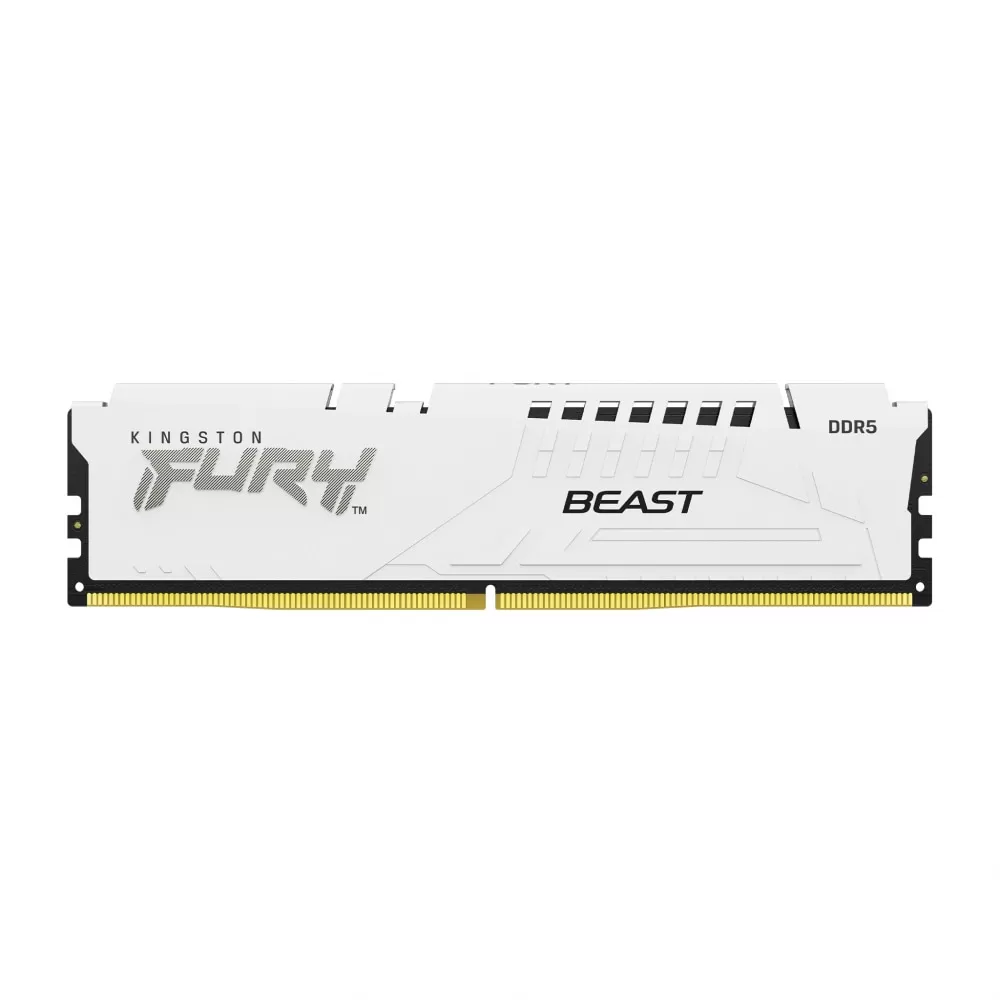 Memorie Desktop Kingston Fury Beast 16GB DDR5 6000Mhz CL36 AMD Expo White