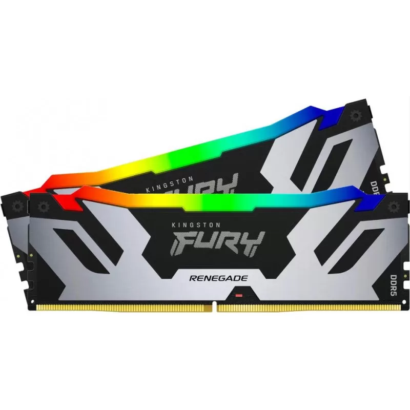 Memorie Desktop Kingston Fury Renegade RGB 96GB(2 x 48GB) DDR5 6000MHz CL32 Silver/Black