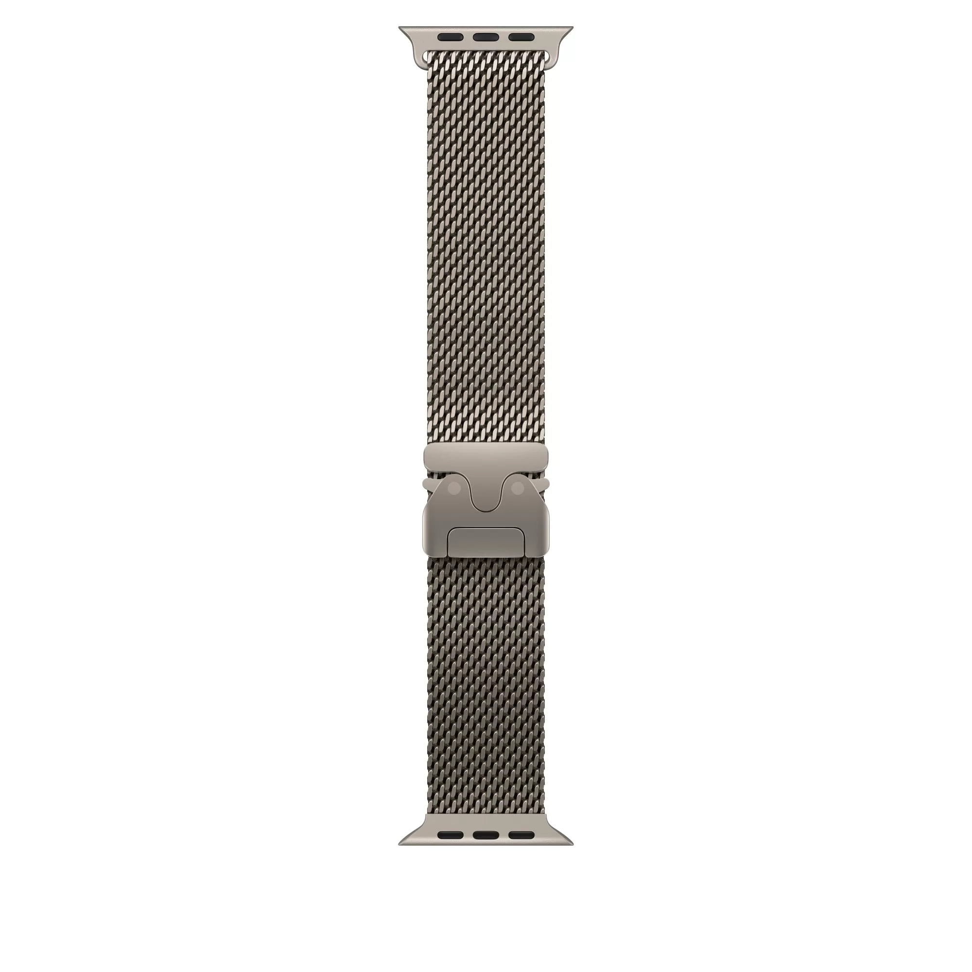 Curea Smartwatch Apple pentru Apple Watch 49mm Milanese Loop  Natural Titanium Milanese Loop  Medium