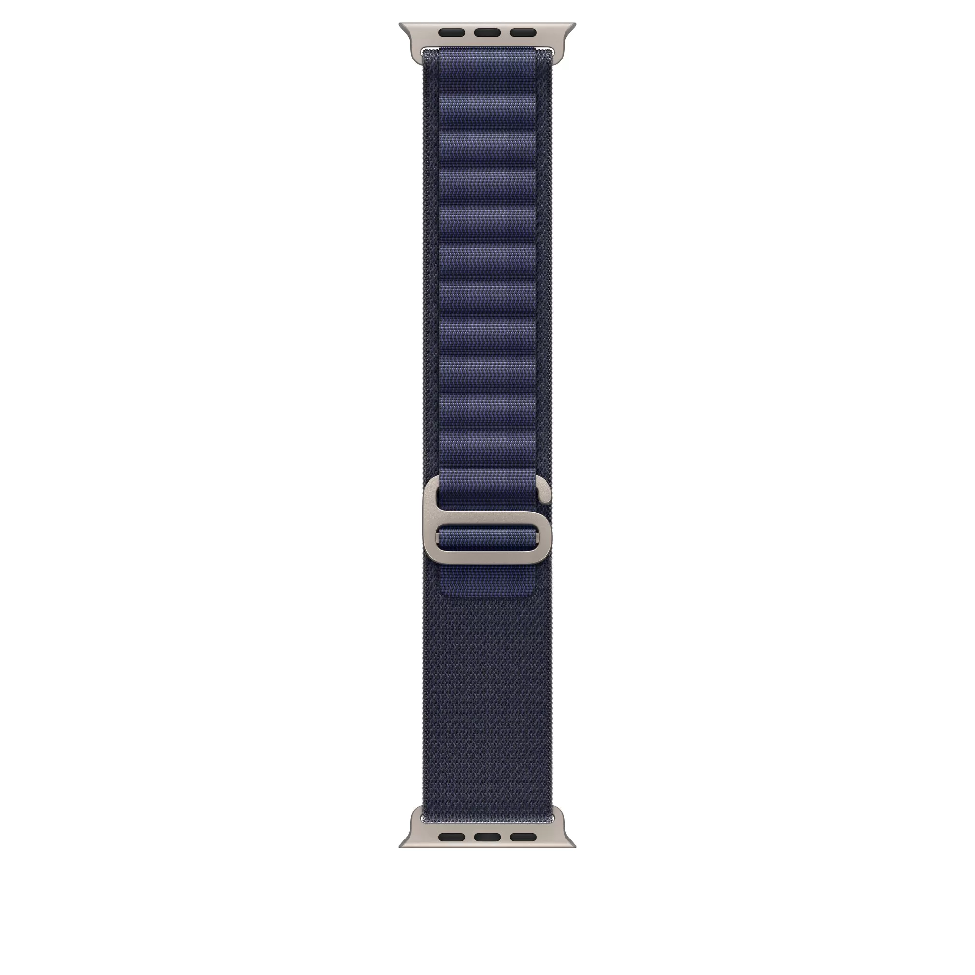 Curea Smartwatch Apple pentru Apple Watch 49mm Navy Alpine Loop  Large  Natural Titanium Finish