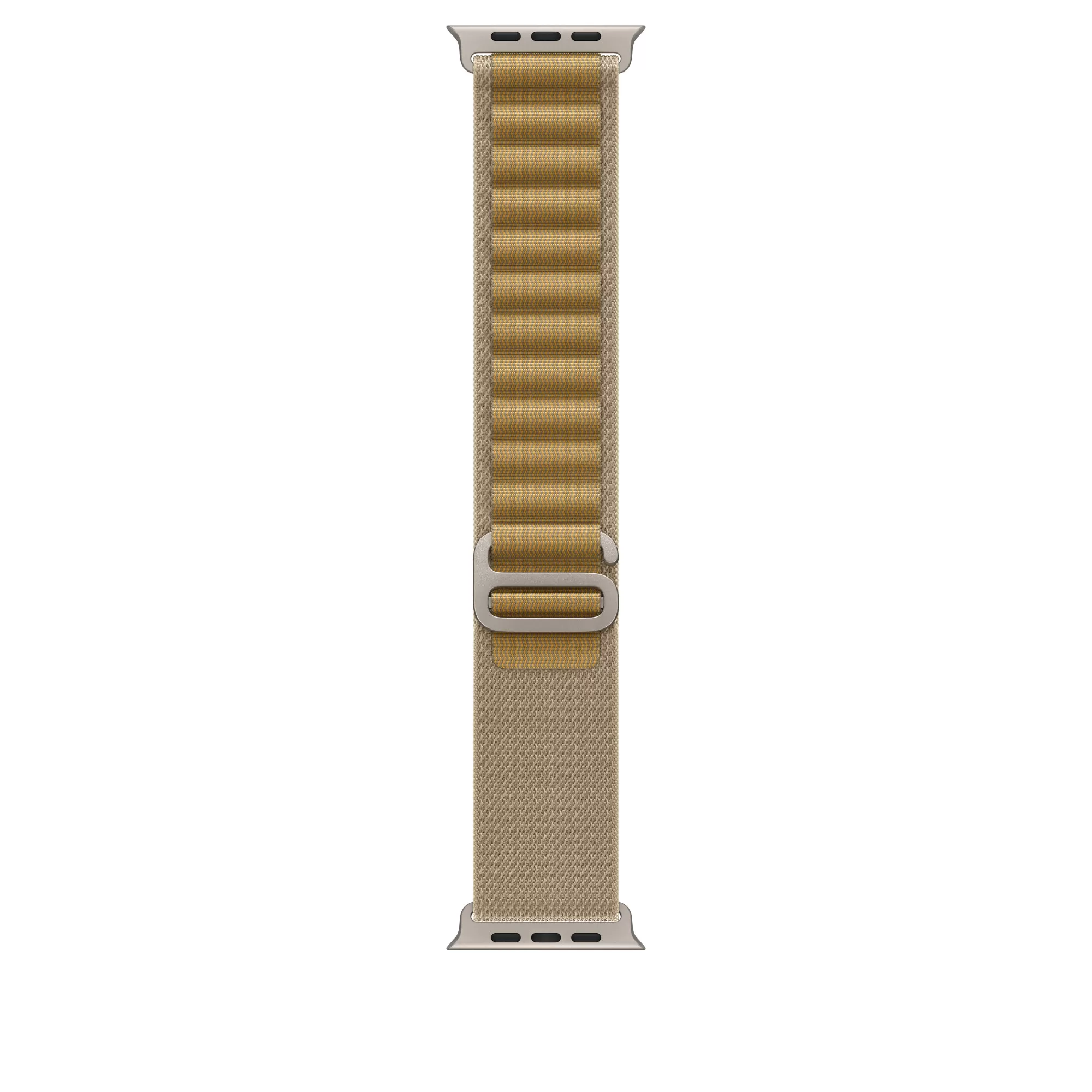 Curea Smartwatch Apple pentru Apple Watch 49mm Tan Alpine Loop  Medium  Natural Titanium Finish