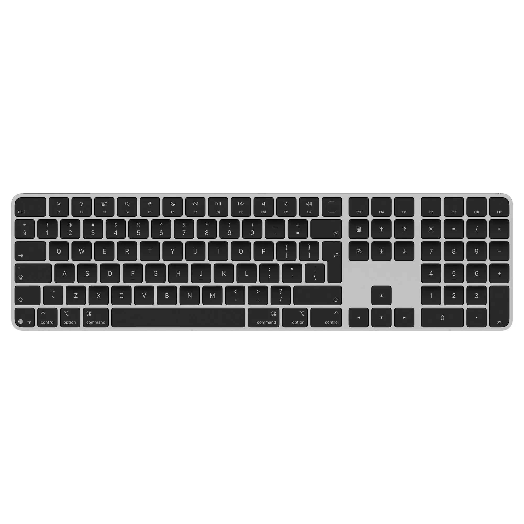 Tastatura Apple Magic Keyboard (2024) MXK83Z/A cu Touch ID si Numeric Keypad Layout INT Black Keys