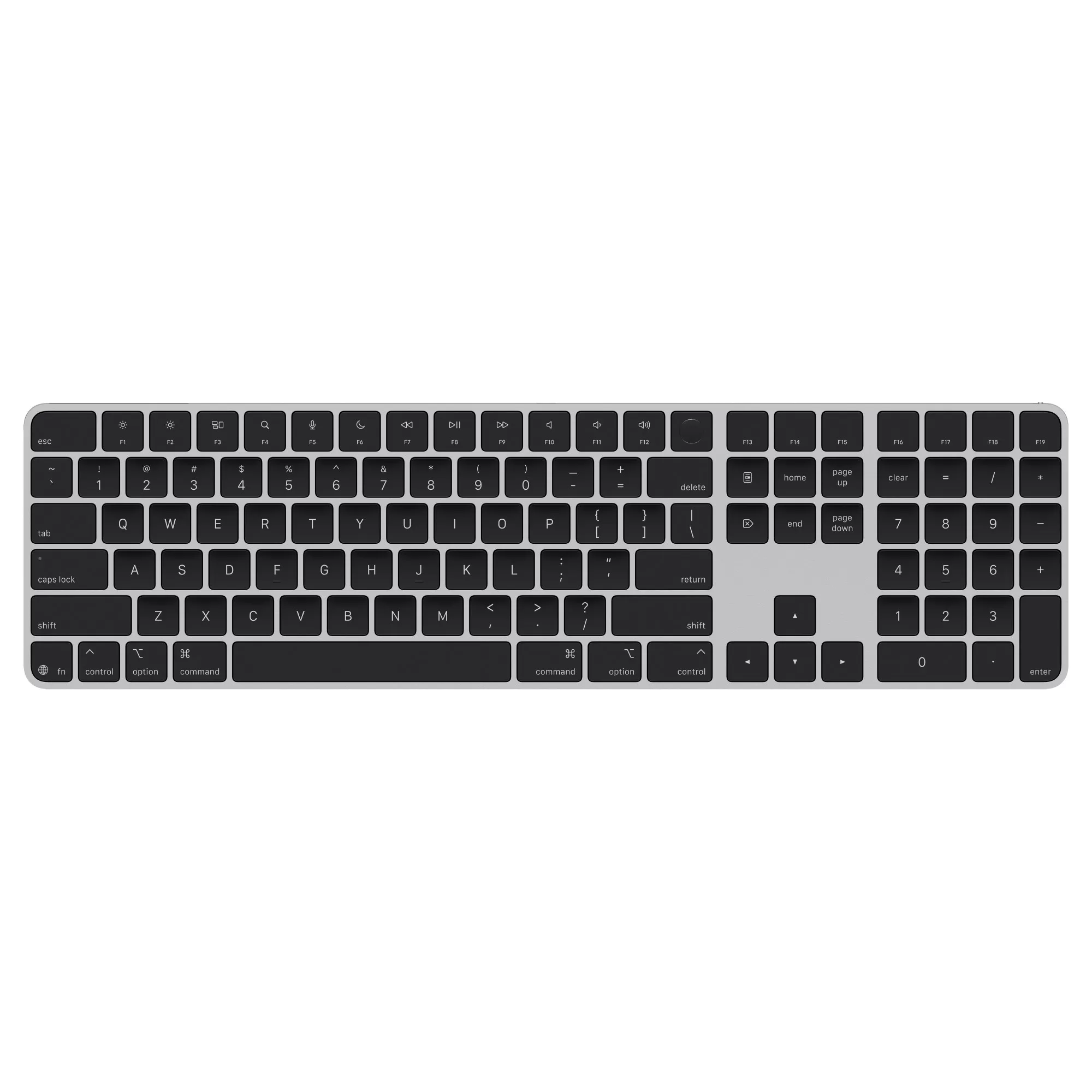 Tastatura Apple Magic Keyboard (2024) MXK83LB/A cu Touch ID si Numeric Keypad  Layout US  Black Keys