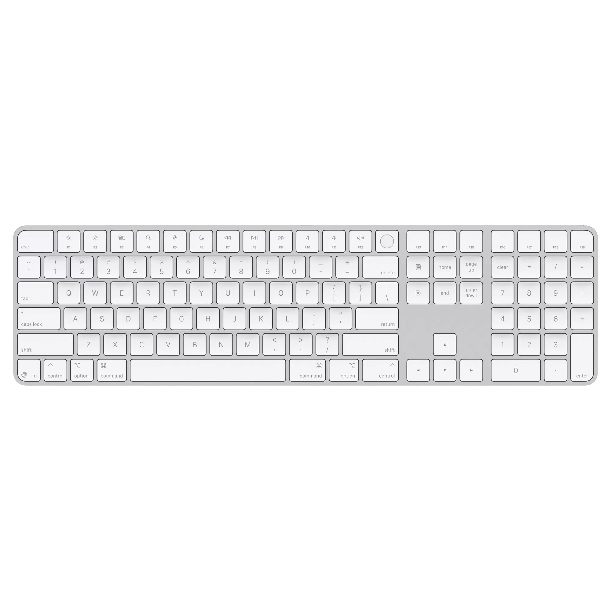 Tastatura Apple Magic Keyboard (2024) MXK73LB/A cu Touch ID si Numeric Keypad  Layout US  White Keys