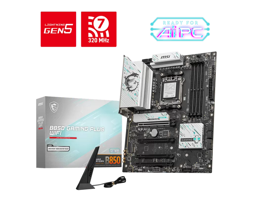 Placa de baza MSI B850 GAMING PLUS WIFI Socket AM5