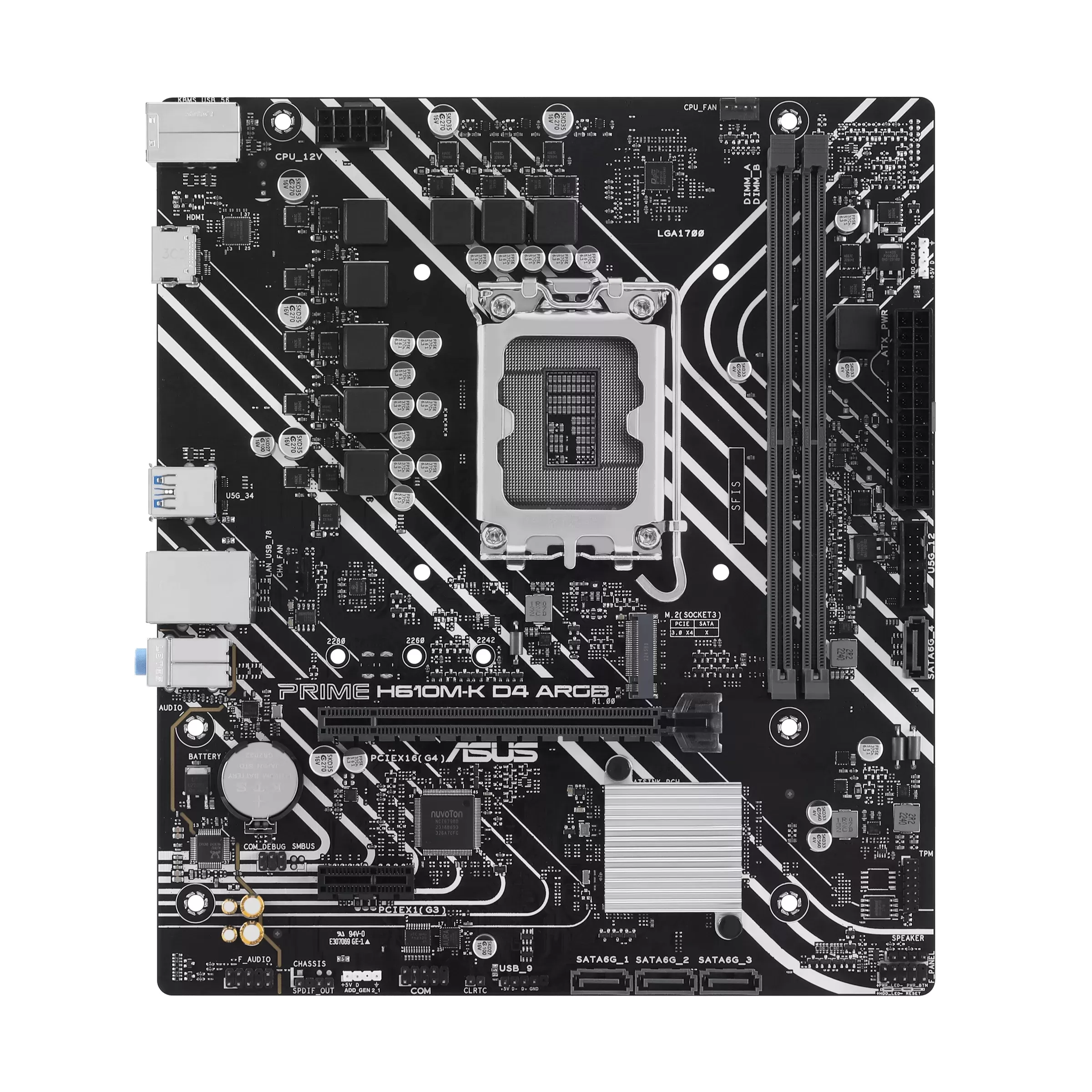 Placa de baza ASUS PRIME H610M-K D4 ARGB socket 1700