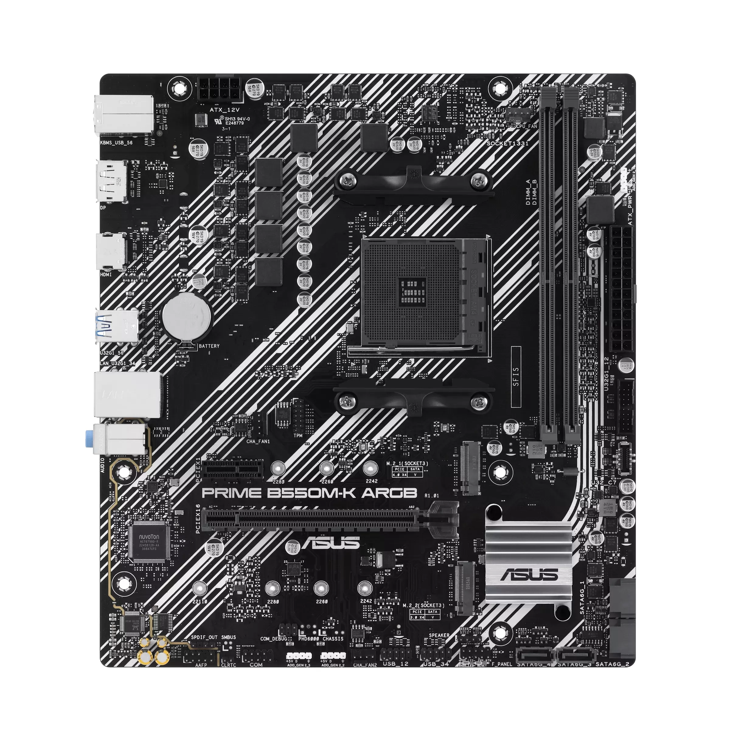 Placa de baza ASUS PRIME B550M-K ARGB Socket AM4