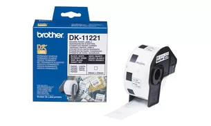 Etichete de hÃ¢rtie pentru arhivare 23 mm x 23 mm Brother DK11221 negru/alb 1000 buc