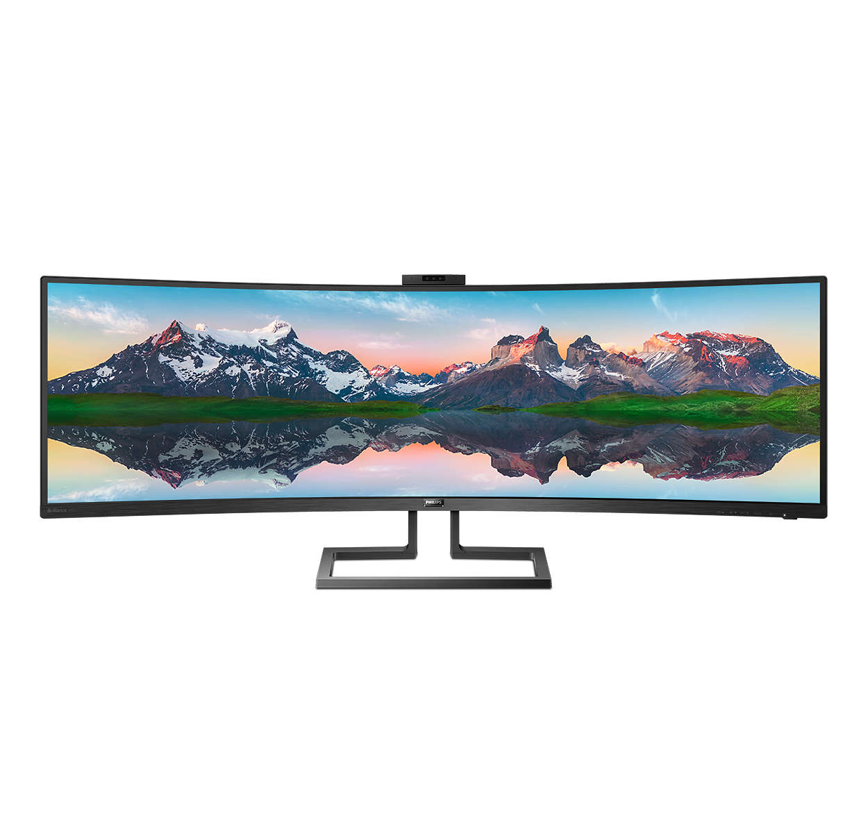 Monitor LED Philips 499P9H 48.8 Curbat Dual Quad HD 5ms Negru