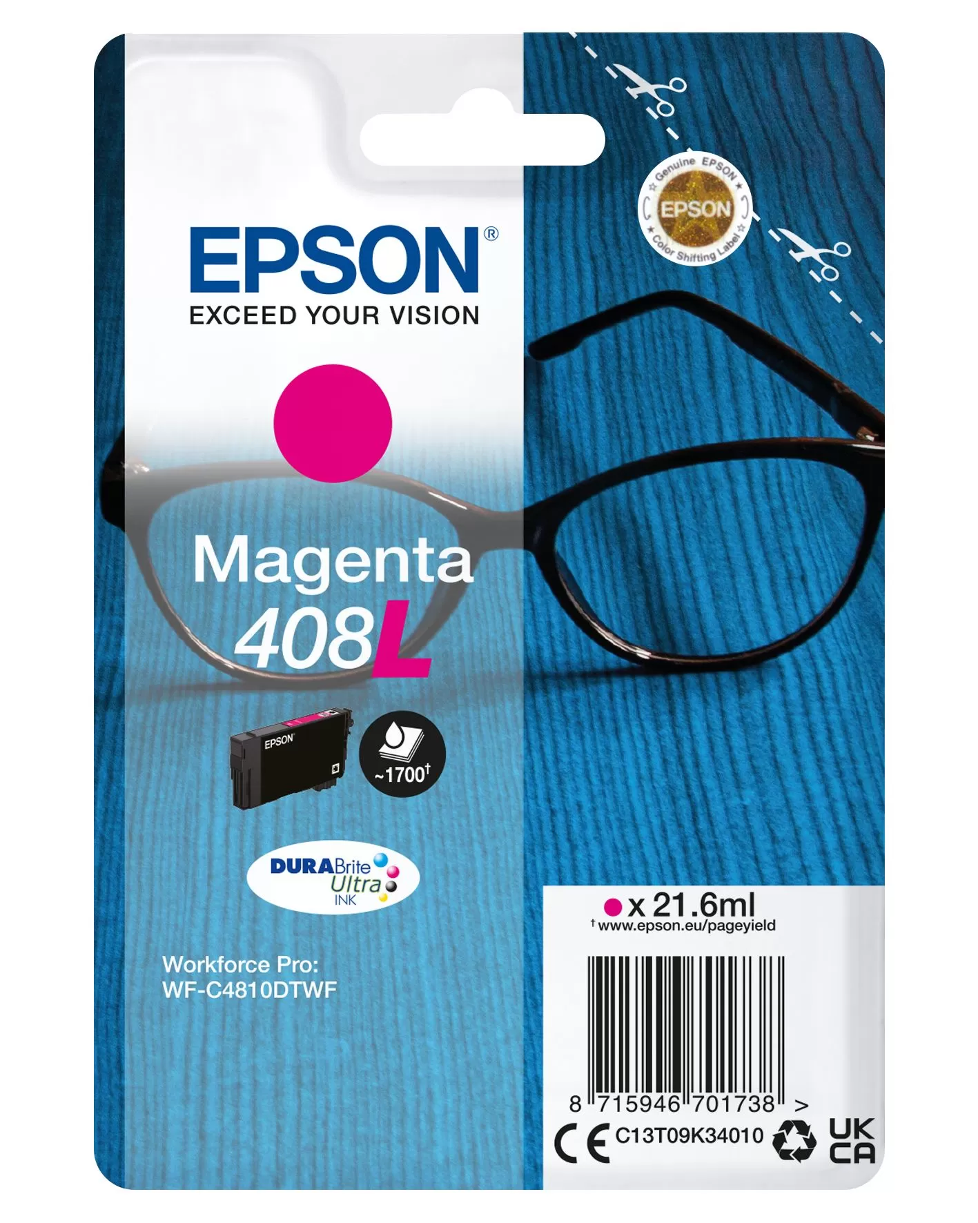 Cartus Inkjet Epson 408L 1700 pagini Magenta