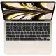 Notebook Apple MacBook Air 13 (2022), 13.6", Apple M2 8-core, GPU 8-core, RAM 8GB, SSD 256GB, Tastatura USA, Starlight Gold