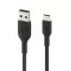 Cablu Belkin BOOST BoostCharge, USB-C to USB-A, Braided, 3m, Black