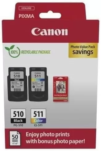 Pachet Cartuse Inkjet Canon PG-510 / CL-511 9ml 50 coli foto