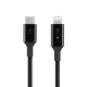 Cablu de date Belkin Smart LED USB-C la Lightning, Negru