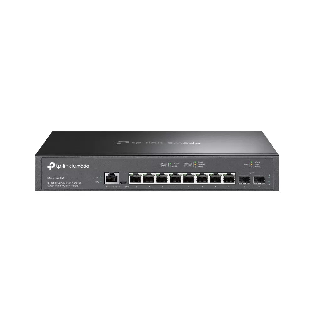 Switch TP-Link Omada SG3210X-M2 cu management fara PoE 8x2500Mbps + 2xSFP+