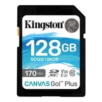 Card de memorie Kingston Canvas Go! Plus, 128GB, SDXC, UHS-I, U3, V30