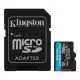 Card de memorie Kingston Canvas Go! Plus, 256GB, MicroSDXC, UHS-I, U3, V30, A2 + Adaptor SD