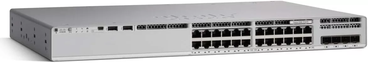 Switch Cisco Catalyst C9200-24P-E cu management cu PoE 24x1000Mbps Network Essentials