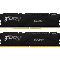 Memorie Desktop Kingston Fury Beast, 32GB(2 x 16GB) DDR5, 6000Mhz, CL30, Black