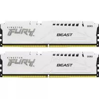 Memorie Desktop Kingston Fury Beast, 64GB(2 x 32GB) DDR5, 6000Mhz, CL30, White