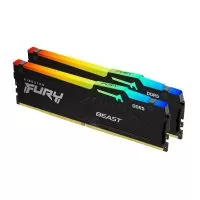 Memorie Desktop Kingston Fury Beast RGB, 16GB(2 x 8GB) DDR5, 6000Mhz, CL30, Black