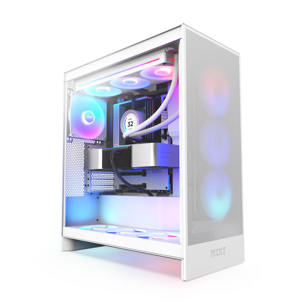 Carcasa PC NZXT H7 Flow RGB (2024) Matte White