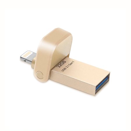 Memorie USB ADATA AAI920, 32GB, Lightning iPhone, Gold